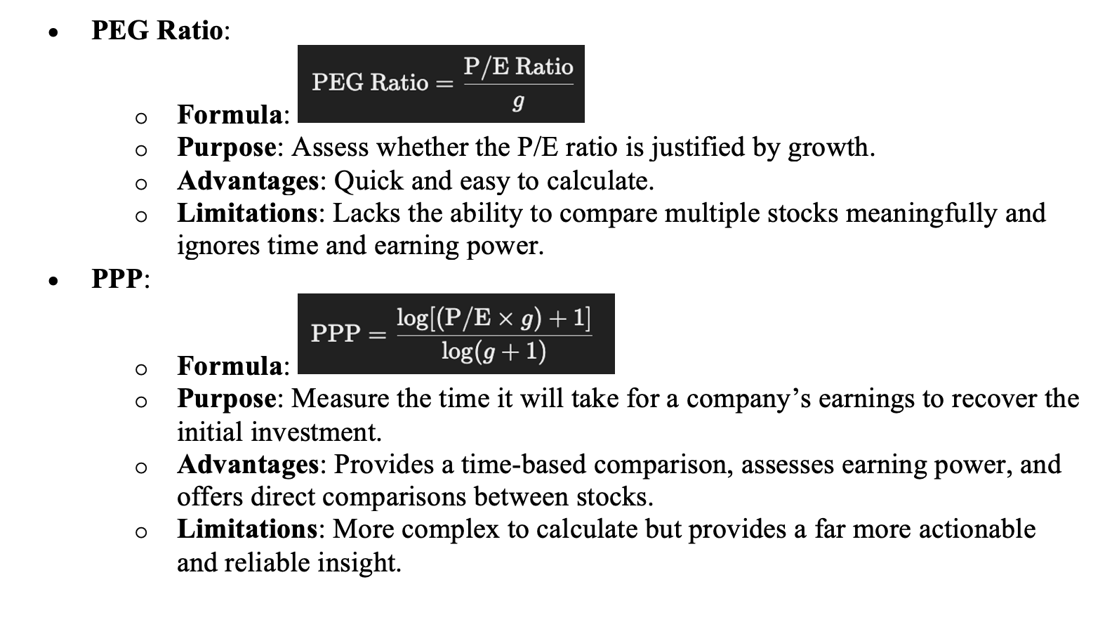 PPP Formula